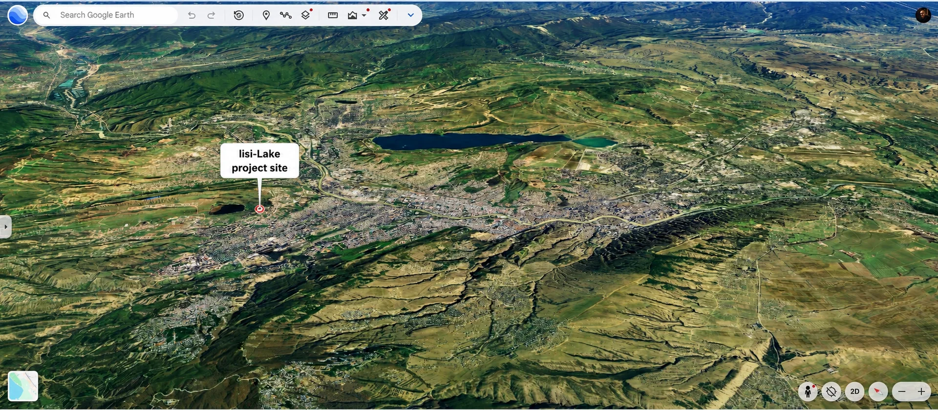 Lisi Lake — Tbilisi location context